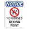 Signmission OSHA Notice Sign, 18" H, 12" W, Aluminum, No Horses Beyond This Point Sign With Symbol, Portrait OS-NS-A-1218-V-14658 - alternate 1